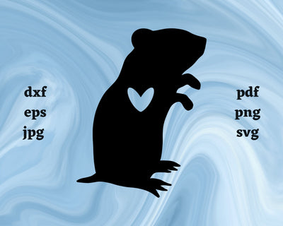 Gerbil Heart SVG Cut File SVG Northern Light SVG 