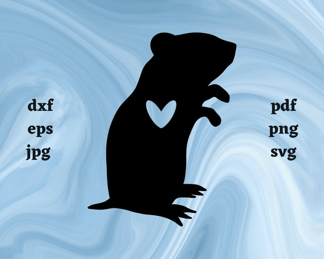 Gerbil Heart SVG Cut File SVG Northern Light SVG 