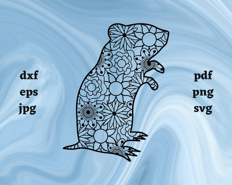 Gerbil Mandala SVG Cut File SVG Northern Light SVG 