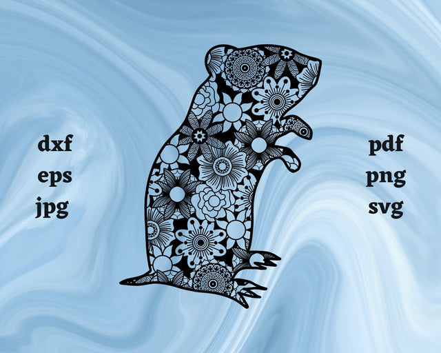Gerbil Mandala SVG Cut File SVG Northern Light SVG 