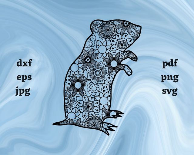 Gerbil Mandala SVG Cut File SVG Northern Light SVG 