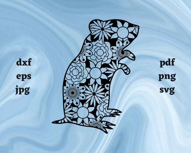 Gerbil Mandala SVG Cut File SVG Northern Light SVG 