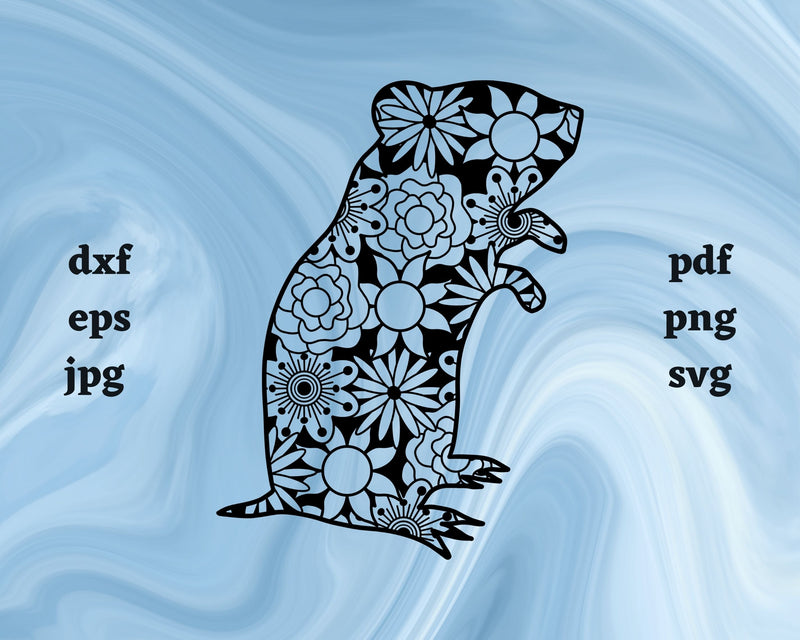 Gerbil Mandala SVG Cut File SVG Northern Light SVG 