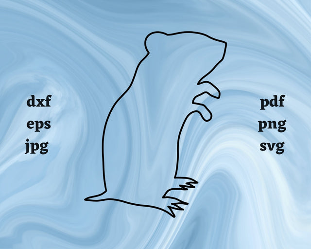 Gerbil Outline SVG Cut File SVG Northern Light SVG 