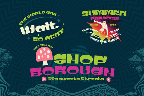 Gerig | Groovy Retro Font Font twinletter 