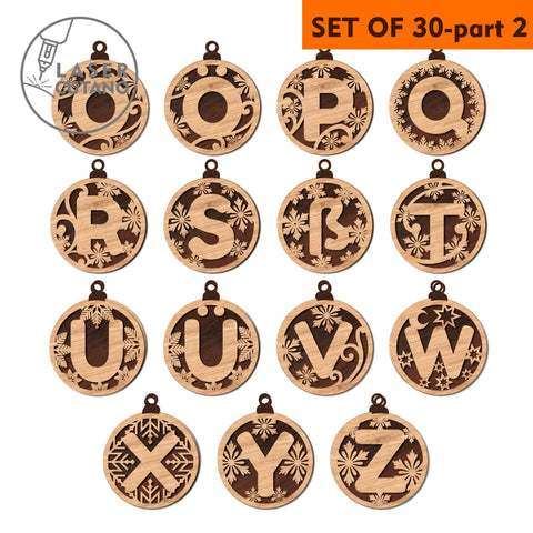 German Alphabet Multilayer Laser Cut Files, Wood Cut Template, Christmas Decoration SVG LaserCutano 