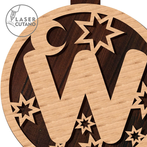 German Alphabet Multilayer Laser Cut Files, Wood Cut Template, Christmas Decoration SVG LaserCutano 