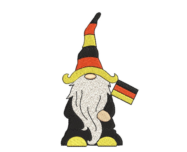 German gnome embroidery design , German unification day ,holiday embroidery designs, 3 sizes, Instant download Embroidery/Applique DESIGNS ArtEMByNatalia 