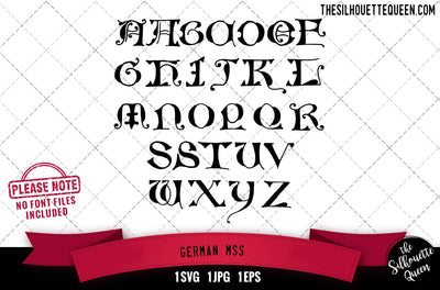 German Mss alphabets - ABC letters SVG Loveleen Kaur 