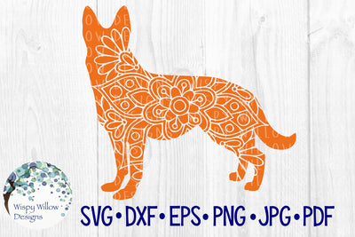 German Shepard | Dog Mandala SVG Wispy Willow Designs 