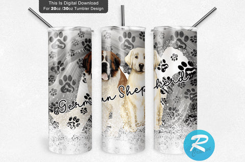 German Shepherd 20 oz / 30 oz Tumbler PNG Sublimation Regulrcrative 