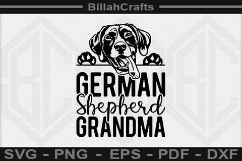 German Shepherd Grandma SVG File SVG BillahCrafts 
