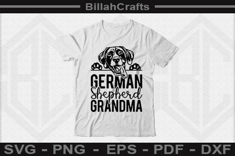German Shepherd Grandma SVG File SVG BillahCrafts 
