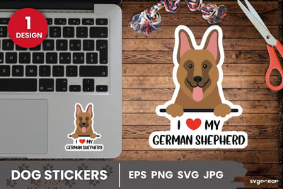 German Shepherd Sticker SVG | Printable | Digital planner SVG SvgOcean 