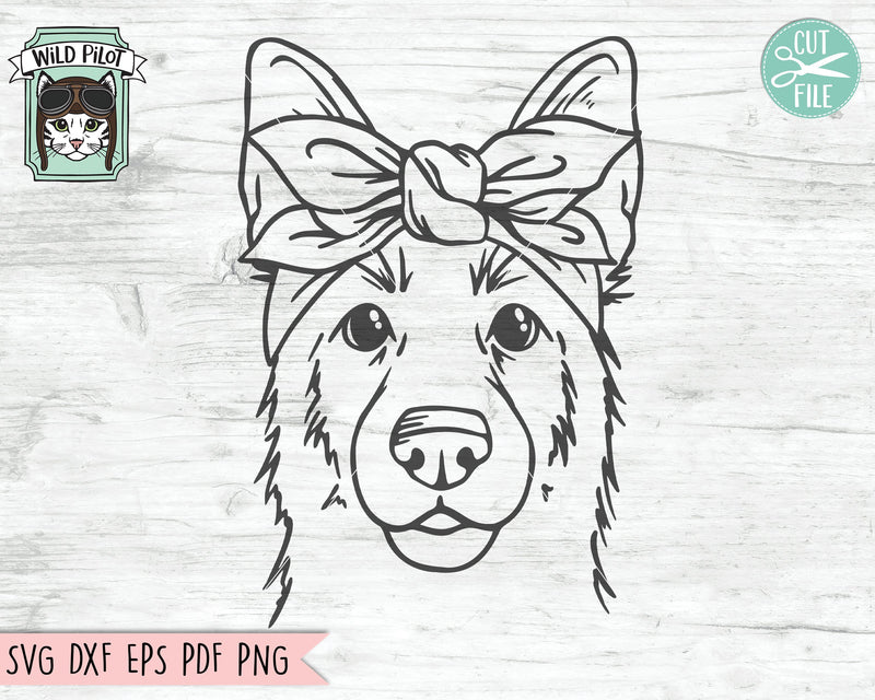 German Shepherd SVG file, Dog Bandana SVG, German Shepherd Bandana cut file, Dog cut file, Dog svg file, German Shepherd cut file SVG Wild Pilot 