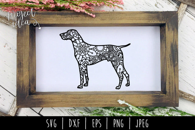German Shorthaired Pointer Mandala Zentangle SVG SavoringSurprises 