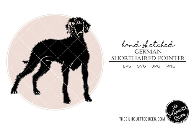 German Shorthaired Pointer Sketch SVG Loveleen Kaur 
