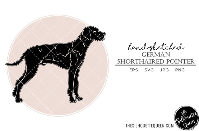 German Shorthaired Pointer Sketch SVG Loveleen Kaur 