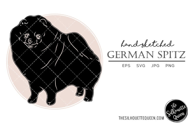 German Spitz Sketch SVG Loveleen Kaur 