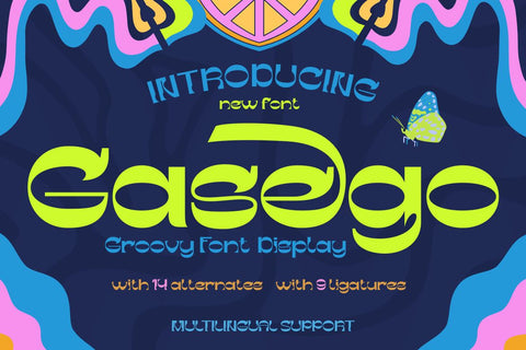 Gesego | Groovy Retro Font Font twinletter 