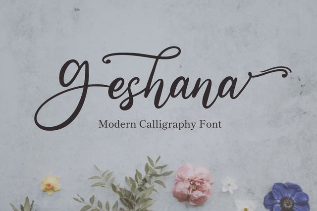 Geshana - Script Font Font Attype studio 