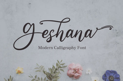 Geshana - Script Font Font Attype studio 