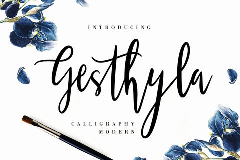 Gesthyla Calligraphy Modern Font Creatype Studio 