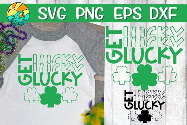 Get Lucky - Mirror - Shamrock- SVG PNG DXF EPS SVG On the Beach Boutique 