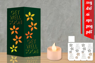 Get Well Soon Lantern Svg 2 3D Paper zafrans studio 