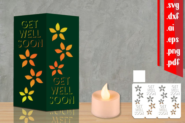 Get Well Soon Lantern Svg 2 3D Paper zafrans studio 