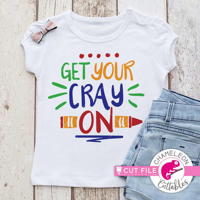 Get your Cray-on (multi color) - School SVG Chameleon Cuttables 