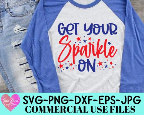 Get Your Sparkle On 4th Of July SVG, Independence Day Svg, Cricut SVG, Fourth of July Svg, 4th of July Png, Patriotic, USA, Summer, Beach SVG She Shed Craft Store 