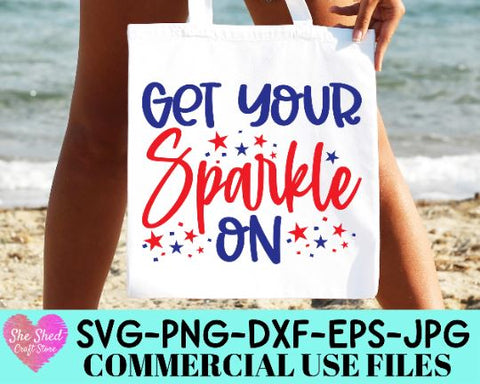 Get Your Sparkle On 4th Of July SVG, Independence Day Svg, Cricut SVG, Fourth of July Svg, 4th of July Png, Patriotic, USA, Summer, Beach SVG She Shed Craft Store 