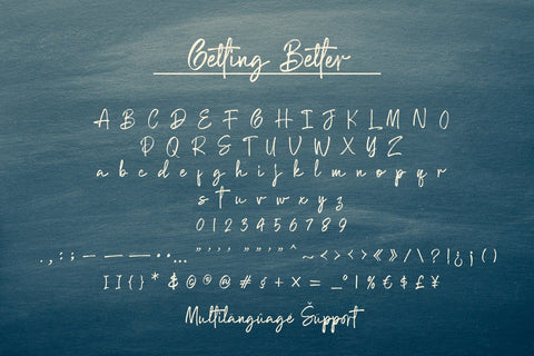 Getting Better - Handwritten Font Font Alpaprana Studio 