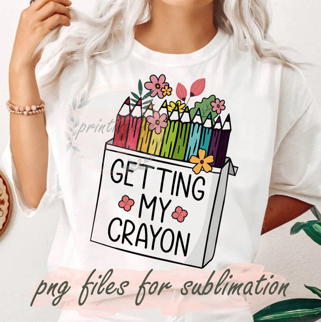 Getting My Cray On PNG, Leopard Print PNG, Print File for Sublimation, DTG Design, School Sublimation, Back to School, Teacher Designs Sublimation PrintingLife 