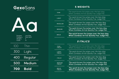 Gexo Sans - Elegant font Font Javapep 