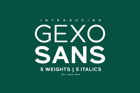 Gexo Sans - Elegant font Font Javapep 