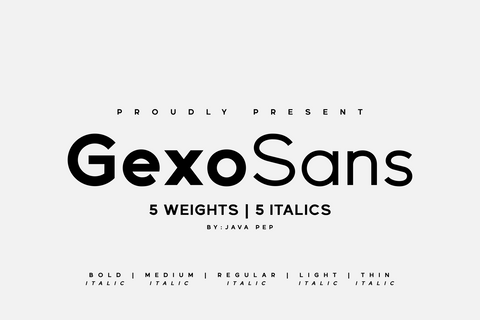 Gexo Sans - Elegant font Font Javapep 
