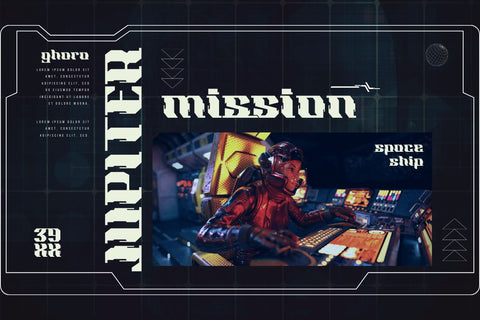 Ghora | Futuristic Font Font twinletter 