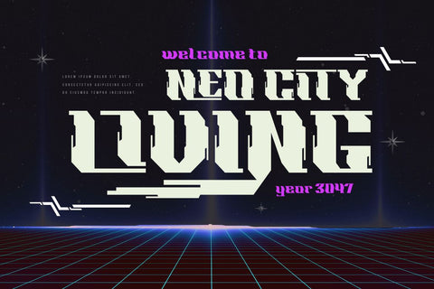 Ghora | Futuristic Font Font twinletter 