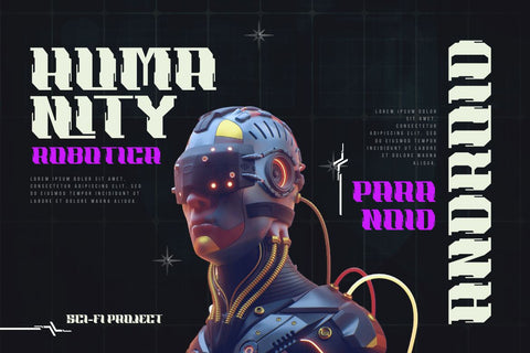 Ghora | Futuristic Font Font twinletter 