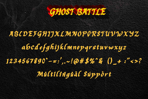 Ghost Battle Font Prasetya Letter 