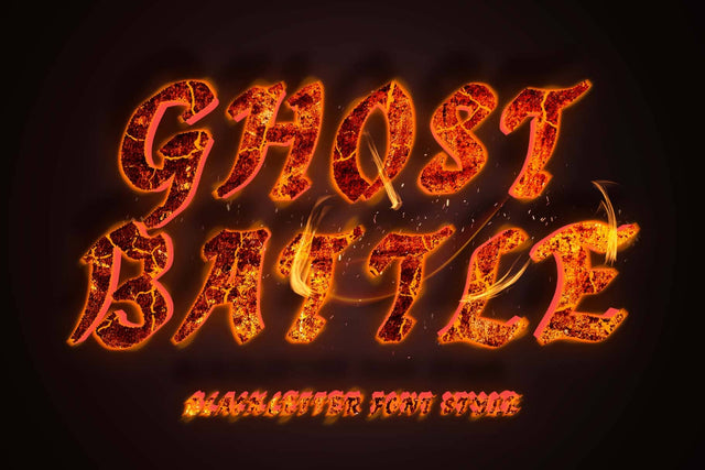 Ghost Battle Font Prasetya Letter 