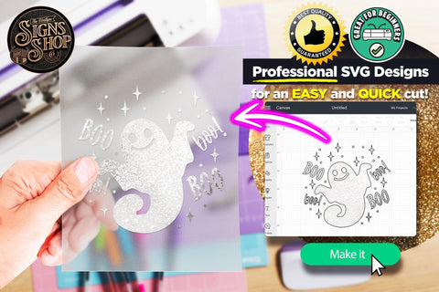 Ghost Boos | Halloween SVG Sign SVG The Vintage Signs Shop 