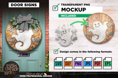 Ghost Boos | Halloween SVG Sign SVG The Vintage Signs Shop 