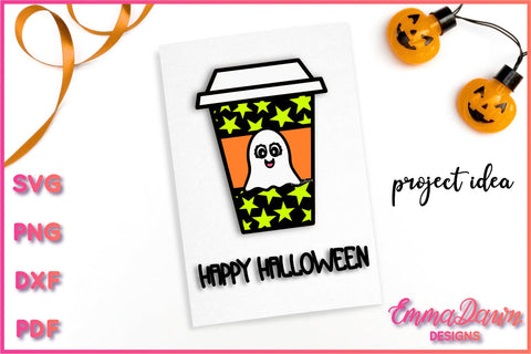 Ghost Coffee Cup SVG Bundle SVG Emma Dawn Designs 