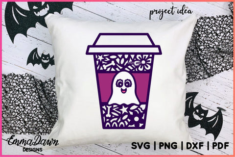 Ghost Coffee Cup SVG Bundle SVG Emma Dawn Designs 