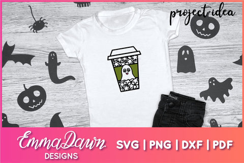 Ghost Coffee Cup SVG Bundle SVG Emma Dawn Designs 