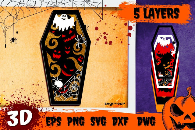 Ghost Coffin 3D SVG SVG SvgOcean 
