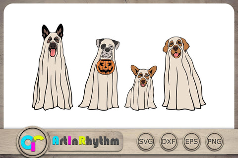 Ghost Dogs Svg, Halloween Dogs Svg, Halloween Svg, Ghost Svg SVG Artinrhythm shop 